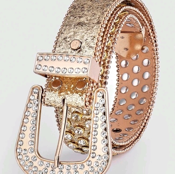 Gold Rhinestone Belt - Picture 2 of 4